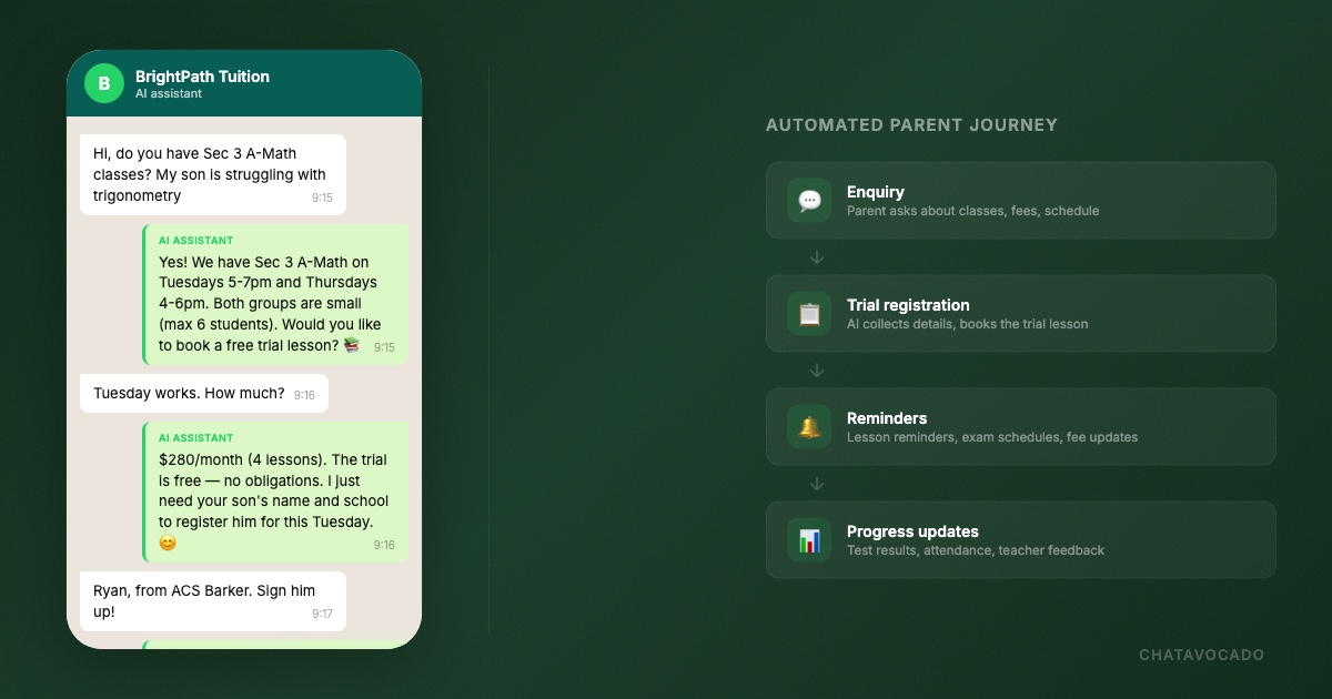 WhatsApp AI for Tuition Centres in Singapore