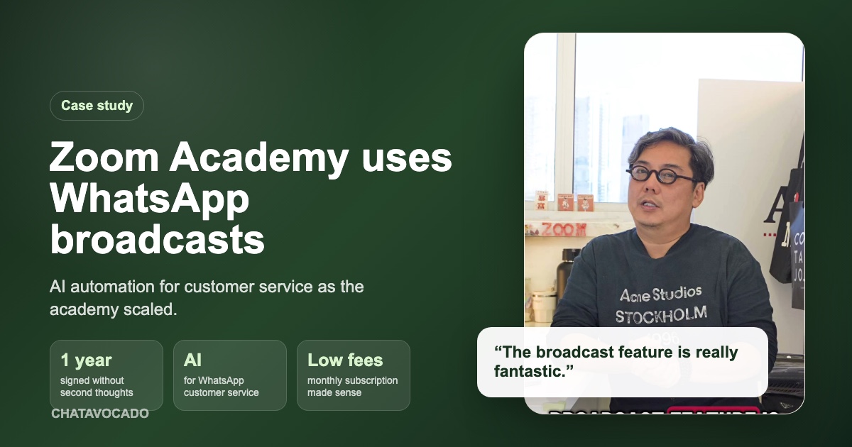 How Zoom Academy Uses WhatsApp Broadcasts